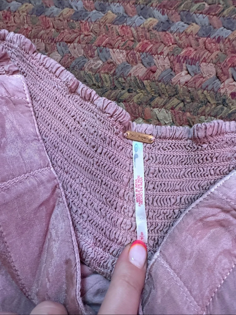 FREE PEOPLE ROCK N FRILL MAUVE Pink Ruffle Tiered Palazzo Pants